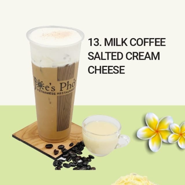 MILK COFFEE SALTED CREAM CHEESE.