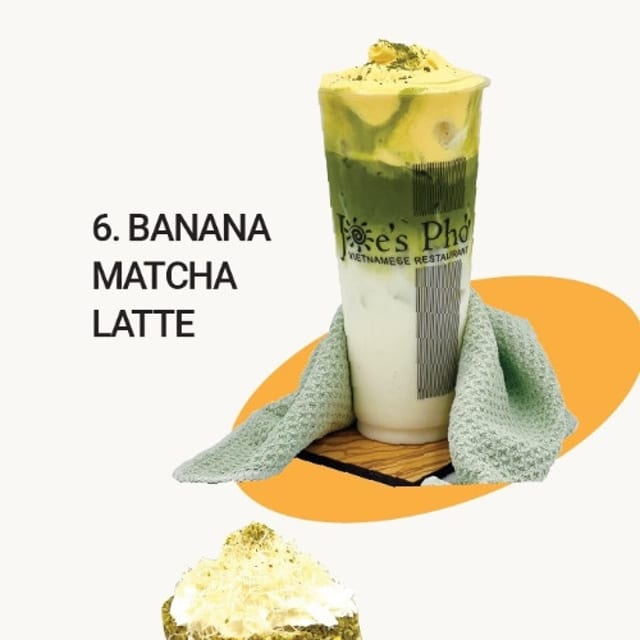 BANANA MATCHA LATTE.